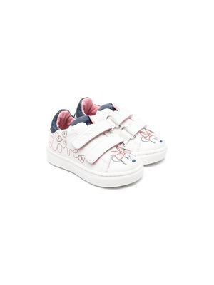Monnalisa Minnie Mouse touch-strap sneakers - White