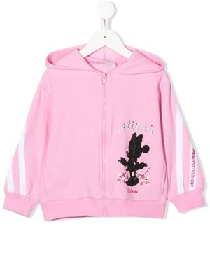 Monnalisa Minnie zip-up hoodie - Pink