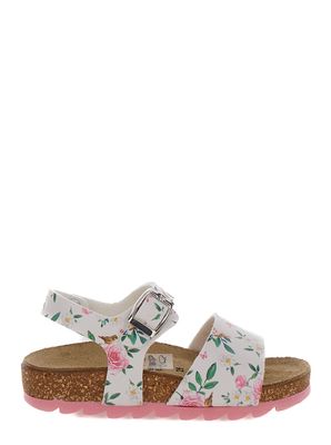 Monnalisa Multicolor Sandals With Floreal Print In Polyurethane Baby