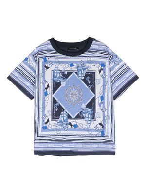 Monnalisa nautical-print T-shirt - Blue