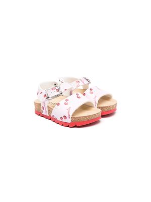 Monnalisa open-toe leather sandals - Pink