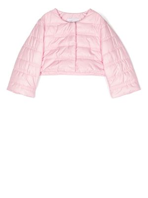 Monnalisa padded long-sleeve jacket - Pink
