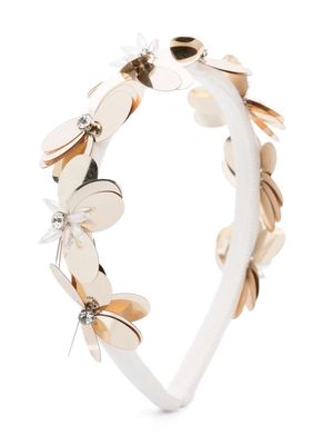 Monnalisa paillette-embellished hairband - White