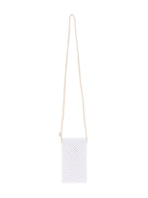 Monnalisa pearl-embellished crossbody bag - White