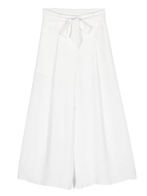 Monnalisa pintuck wide-leg trousers - White