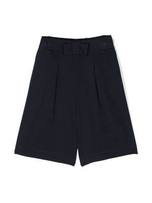 Monnalisa pleated bow-detail shorts - Blue