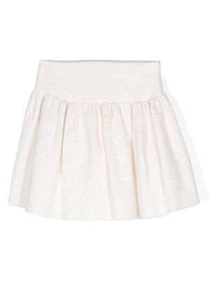Monnalisa pleated high-waist skirt - White