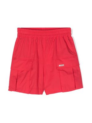 Monnalisa poplin cargo shorts - Red