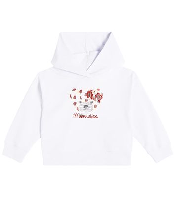Monnalisa Printed cotton-blend jersey hoodie