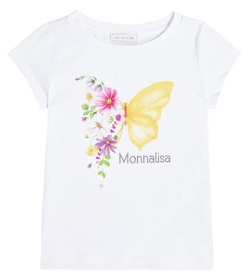 Monnalisa Printed cotton jersey T-shirt