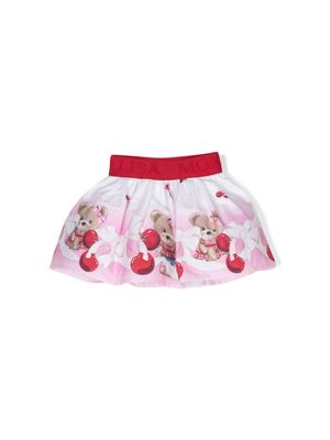 Monnalisa printed flared skirt - Pink