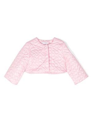Monnalisa quilted-finish jacket - Pink