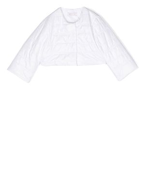 Monnalisa quilted-finish padded jacket - White