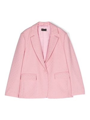 Monnalisa rhinestone-embellished blazer - Pink