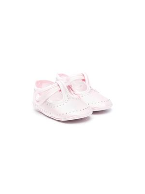 Monnalisa rhinestone-embellished Mary Jane shoes - Pink
