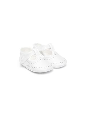Monnalisa rhinestone-embellished Mary Jane shoes - White