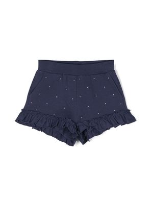 Monnalisa rhinestone-embellished shorts - Blue