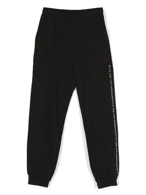 Monnalisa rhinestone-embellished track pants - Black