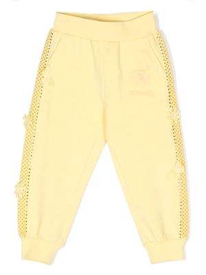 Monnalisa rhinestone-embellished track-pants - Yellow