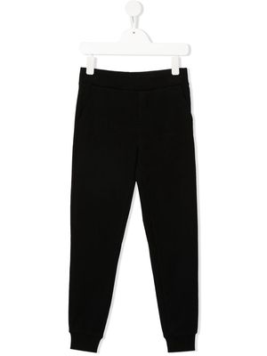 Monnalisa rhinestone-logo sweatpants - Black