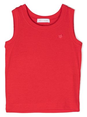 Monnalisa ribbed tank top - Red