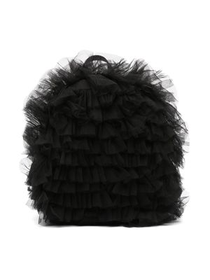 Monnalisa ruched tulle backpack - Black