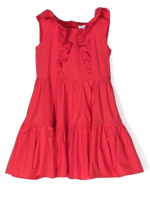 Monnalisa ruffle-detail dress - Red