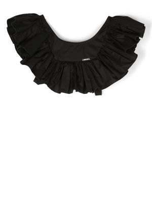Monnalisa ruffle-trim blouse - Black