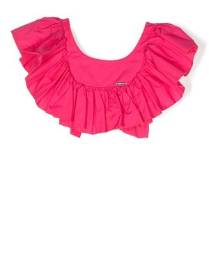 Monnalisa ruffle-trim blouse - Pink