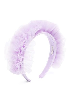Monnalisa ruffled tulle head band - Purple