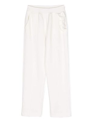 Monnalisa ruffled wide-leg trousers - White