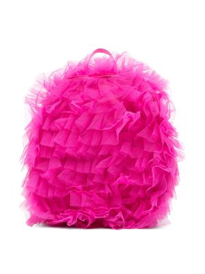 Monnalisa ruffled zipped backpack - Pink