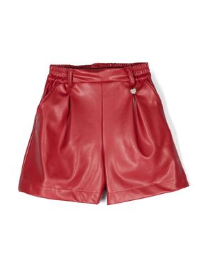 Monnalisa satin cotton shorts - Red