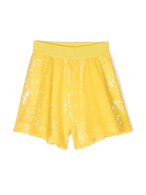 Monnalisa sequin-design mini shorts - Yellow