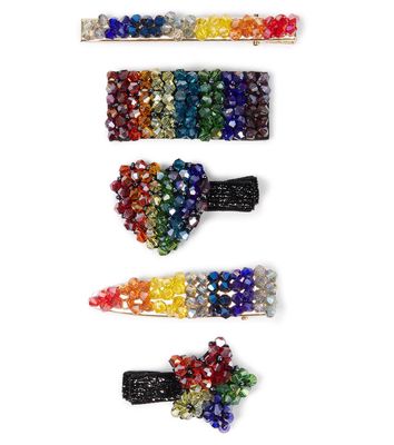 Monnalisa Set of 5 embellished hair clips