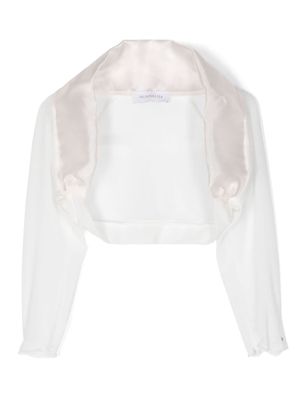 Monnalisa shawl-collar cropped jacket - Pink