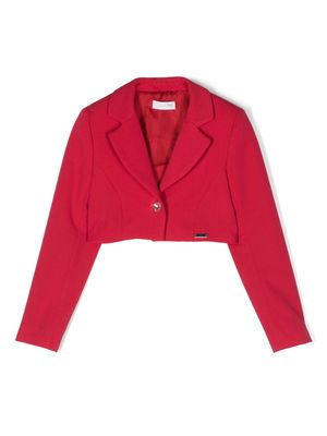 Monnalisa single-breasted cropped blazer - Red