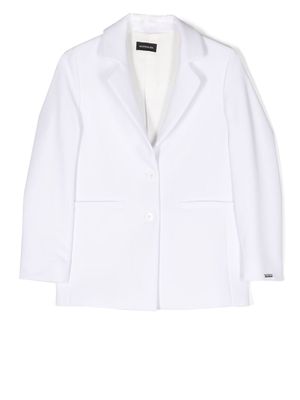 Monnalisa single-breasted tailored jacket - White