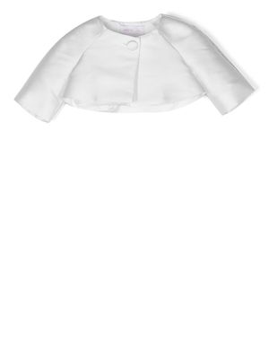 Monnalisa single-button bolero jacket - White