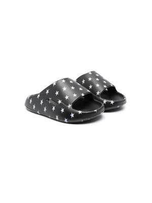 Monnalisa star-print open-toe slides - Black