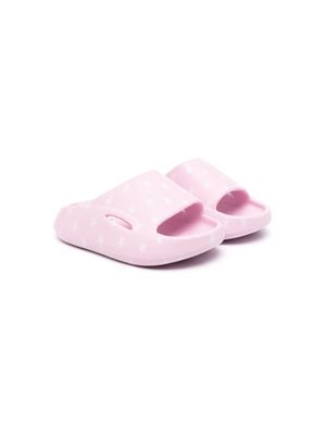 Monnalisa star-print open-toe slides - Pink