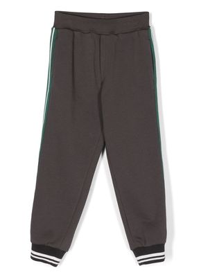 Monnalisa striped elasticated-waistband track pants - Grey