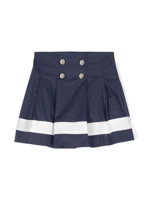 Monnalisa striped high-waist skirt - Blue