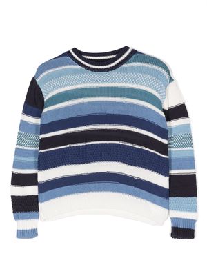 Monnalisa striped knitted jumper - Blue