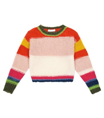 Monnalisa Striped wool-blend sweater