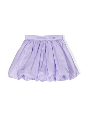 Monnalisa taffeta puffball miniskirt - Purple