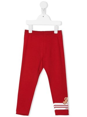 Monnalisa teddy bear-print trousers - Red