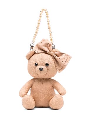 Monnalisa teddy bear shoulder bag - Neutrals