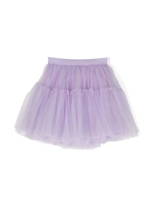 Monnalisa tiered tulle miniskirt - Purple