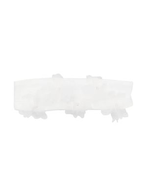 Monnalisa tulle-appliqué headband - White